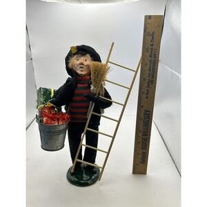 Vintage Byers Choice Carolers 1991 Adorable  Chimney Sweep Broom Ladder Bucket